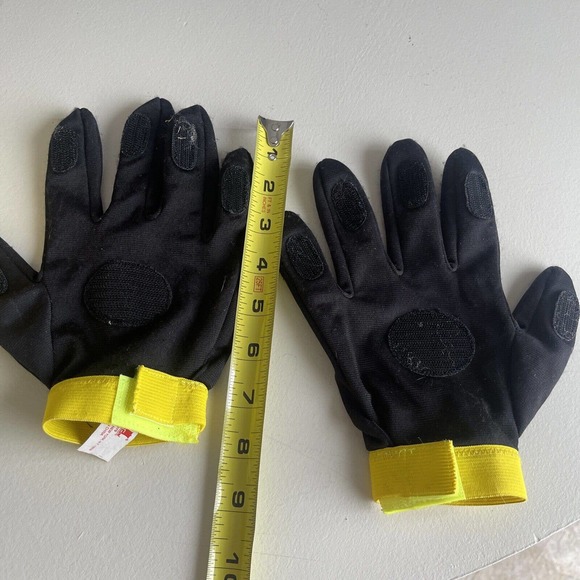 Vtg 1993 Surehands Yellow Plush Football Black Gloves Frankitoys Hook Loop Patch - Picture 10 of 12